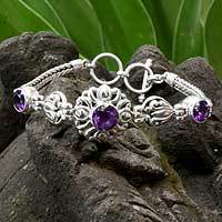 Amethyst pendant bracelet,