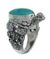 Men's amethyst ring, 'Blue Turtle' - Men's Reconstituted Turquoise and Silver Ring (image 2a) thumbail