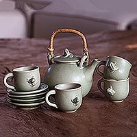 Ceramic tea set Rainforest Cheer Indonesia
