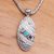 Amethyst and labradorite pendant necklace, 'Regal Fantasy' - Sterling Silver and Labradorite Pendant Necklace thumbail