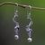 Pearl and amethyst dangle earrings, 'Graceful' - Pearl and amethyst dangle earrings thumbail