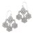 Sterling silver chandelier earrings, 'Heartfelt Bouquet' - Fair Trade Floral Sterling Silver Dangle Earrings (image 2a) thumbail