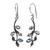 Blue topaz floral earrings, 'Bali Belle' - Blue Topaz Sterling Silver Dangle Earrings (image 2a) thumbail