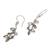Blue topaz floral earrings, 'Bali Belle' - Blue Topaz Sterling Silver Dangle Earrings (image 2d) thumbail