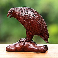 Wood sculpture Mighty Eagle Indonesia
