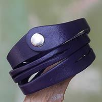 Leather wrap bracelet,