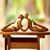 Wood sculpture, 'Beauty of a Kiss' - Romantic Wood Sculpture thumbail