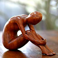 Wood sculpture Self Reflections Indonesia