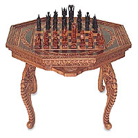 Wood chess set Into Battle Indonesia