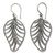Sterling silver dangle earrings, 'Nature' - Sterling Silver Dangle Leaf Earrings (image 2a) thumbail