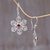 Garnet flower earrings, 'Poinsettia' - Garnet flower earrings (image 2b) thumbail