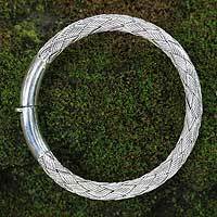 Sterling silver bangle bracelet,