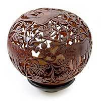 Coconut shell sculpture,