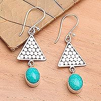 Sterling silver dangle earrings,