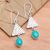 Sterling silver dangle earrings, 'Bali Harmony' - Sterling silver dangle earrings (image 2c) thumbail