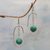 Sterling silver dangle earrings, 'Halo' - Sterling silver dangle earrings thumbail