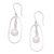 Pearl dangle earrings, 'Halo' - Sterling Silver and Pearl Dangle Earrings (image 2a) thumbail