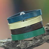 Leather wristband bracelets,