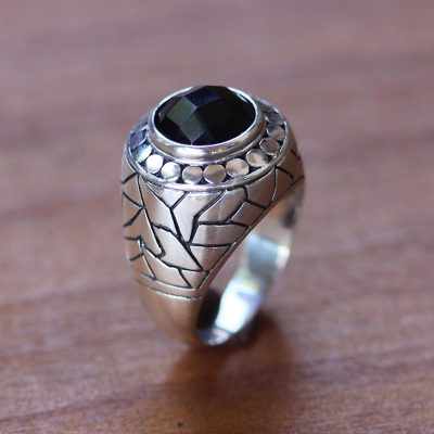 Mens onyx domed ring, Denpasar Hero