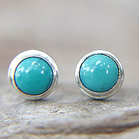 Sterling silver stud earrings,