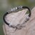 Sterling silver and leather braided bracelet, 'Maltese Cross' - Leather and Sterling Silver Bracelet thumbail