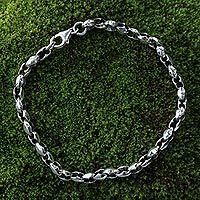Sterling silver chain bracelet,