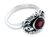 Garnet solitaire ring, 'Princess of Celuk' - Garnet and Silver Solitaire Ring (image 2a) thumbail