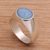 Opal domed ring, 'Infinite Bali' - Sterling Silver and Opal Domed Ring (image 2c) thumbail