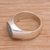 Opal domed ring, 'Infinite Bali' - Sterling Silver and Opal Domed Ring (image 2d) thumbail