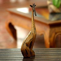 Wood sculpture Balinese Giraffe Indonesia