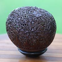 Coconut shell sculpture,