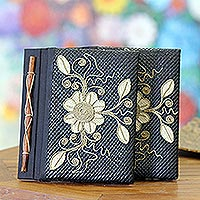 Pandanus journals, 'Floral Pride' (set of 2) - Pandanus journals (Set of 2)