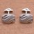 Sterling silver cufflinks, 'Flames of Wisdom' - Handmade Sterling Silver Cufflinks thumbail