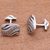 Sterling silver cufflinks, 'Flames of Wisdom' - Handmade Sterling Silver Cufflinks (image 2c) thumbail