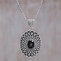 Onyx pendant necklace,