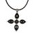 Onyx cross necklace, 'Constant Faith' - Onyx cross necklace (image 2a) thumbail