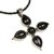 Onyx cross necklace, 'Constant Faith' - Onyx cross necklace (image 2b) thumbail