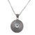 Blue topaz pendant necklace, 'Javanese Sunbeams' - Circular Blue Topaz Pendant Necklace Crafted in Bali (image 2a) thumbail