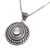 Blue topaz pendant necklace, 'Javanese Sunbeams' - Circular Blue Topaz Pendant Necklace Crafted in Bali (image 2b) thumbail