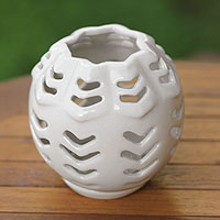Ceramic candleholder Origami Bowl Indonesia