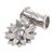 Sterling silver pendant, 'April Daisy' - Fair Trade Sterling Silver and Cubic Zirconia Pendan (image 2c) thumbail