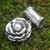 Cultured pearl pendant, 'Glamorous June Rose' - Hand Made Floral Sterling Silver and Pearl Pendant (image 2c) thumbail