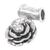 Cultured pearl pendant, 'Glamorous June Rose' - Hand Made Floral Sterling Silver and Pearl Pendant (image 2d) thumbail