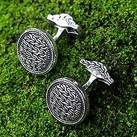 Sterling silver cufflinks,