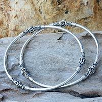 Sterling silver bangle bracelets,