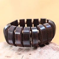 Wood stretch bracelet,