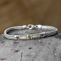 Gold accented bracelet,