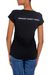 Cotton t-shirt, 'Mission Novica in Black' - Cotton Logo Tee Shirt (image 2c) thumbail