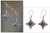 Amethyst dangle earrings, 'Celuk Star' - Sterling Silver and Amethyst Dangle Earrings thumbail