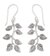 Sterling silver floral earrings, 'Banyan' - Sterling silver floral earrings (image 2a) thumbail